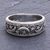 Sterling silver band ring, 'Moon Magic' - Hand Made Sterling Silver Band Ring from Thailand (image 2) thumbail