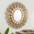 Mirror, 'Winter Sun' - Starburst Bronze Leaf Mirror from Peru