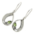 Peridot dangle earrings, 'Paisley Swirl' - Sterling Silver Peridot Dangle Earrings