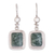 Jade dangle earrings, 'Modern Maya' - Fair Trade Modern Green Jade and Silver Earrings thumbail
