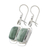 Jade dangle earrings, 'Modern Maya' - Fair Trade Modern Green Jade and Silver Earrings (image 2b) thumbail