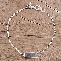 Labradorite pendant bracelet, 'Elegant Prism'