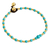 Calcite anklet, 'Cheerful Walk' - Blue Calcite and Brass Single Strand Anklet