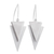 Sterling silver dangle earrings, 'Striking Arrows' - 925 Sterling Silver Triangular Dangle Earrings from Mexico