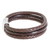 Men's leather cord bracelet, 'Masculine Strands in Espresso' - Men's Leather Cord Bracelet in Espresso from Costa Rica (image 2e) thumbail