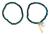 Chrysocolla stretch bracelets, 'Imagine If' (pair) - Beaded Chrysocolla Stretch Bracelets (Pair)