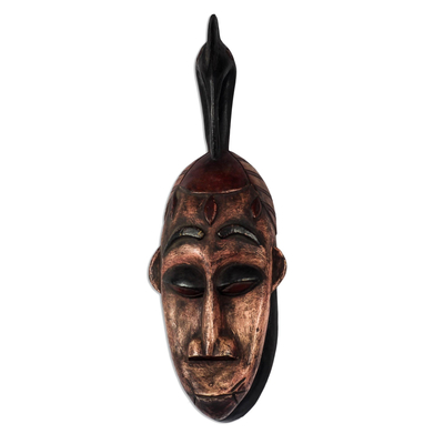 Afrikanische Holzmaske - Afrikanische Holzmaske mit Vogelmotiv aus Ghana