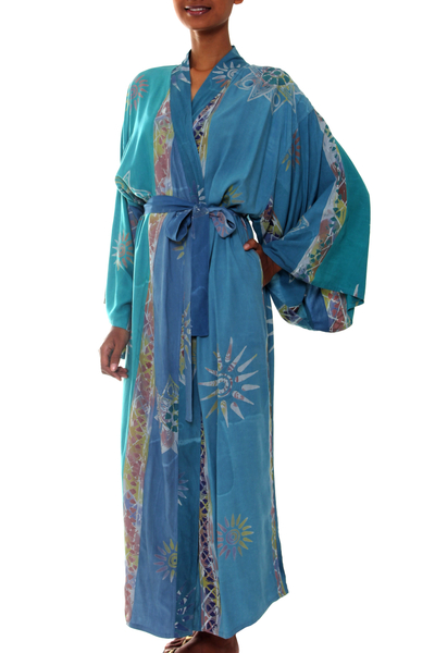 Batikmantel für Damen - Einzigartiger Batik-Robe für Damen