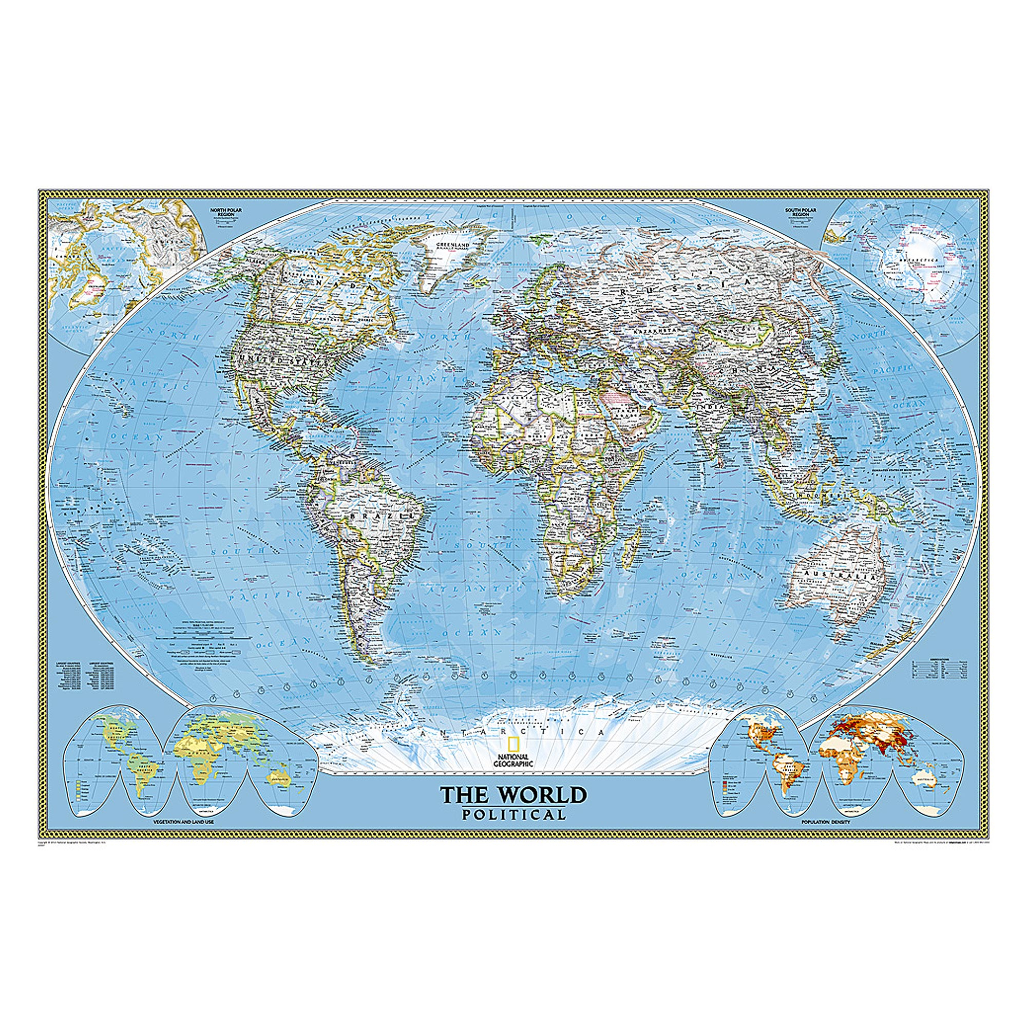 Large Classic World Wall Map Mural - Classic | NOVICA