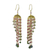Gold plated tourmaline chandelier earrings, 'Majestic Domes' - Gold Plated Tourmaline Chandelier Earrings from Thailand