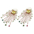 Gold plated tourmaline chandelier earrings, 'Majestic Domes' - Gold Plated Tourmaline Chandelier Earrings from Thailand