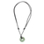 Jade pendant necklace, 'Mayan Circle of Love' - Light Green Circular Jade Pendant Necklace from Guatemala thumbail