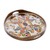 Reverse painted glass tray, 'Floral Heaven' - Reverse Painted Glass Tray with Elegant Floral Motifs
