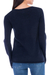 Alpaca blend sweater, 'Navy Blue Charisma' - Navy Blue Alpaca Blend Pullover Sweater from Peru