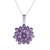 Amethyst pendant necklace, 'Purple Camellia' - Brilliant 22 Carat Amethyst Pendant Necklace (image 2c) thumbail