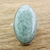Jade cocktail ring, 'Shades of Green' - Handcrafted Minimalist Forest Green Jade and Silver Ring (image 2b) thumbail