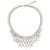 Cultured pearl statement necklace, 'White Lily Waterfall' - Handcrafted Cultured Pearl and Silver Statement Necklace (image 2c) thumbail
