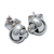 Sterling silver button earrings, 'Love Knot' - Andean Hand Made Sterling Silver Button Earrings