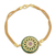Gold plated amethyst and onyx pendant bracelet, 'Petal Grandeur' - Gold Plated Amethyst and Onyx Pendant Bracelet from India (image 2a) thumbail