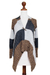 Alpaca blend cardigan, 'Pachamama' - Brown and Grey Alpaca Blend Open Front Cardigan Sweater