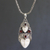 Bone and garnet pendant necklace, 'Royal Heir' - Hand Made Indonesian Silver and Garnet Necklace (image 2) thumbail