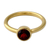 Gold vermeil garnet solitaire ring, 'Crimson Nature' - Handcrafted Vermeil Solitaire Garnet Ring