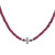 Garnet beaded necklace, 'Velvety Love' - Garnet and Karen Silver Beaded Necklace from Thailand thumbail