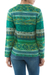 100% alpaca sweater, 'Cozy Forest' - Multicolor Alpaca Sweater in Greens and Blues (image 2c) thumbail