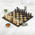 Juego de ajedrez de mármol - Juego de ajedrez de mármol marrón y negro hecho a mano en México