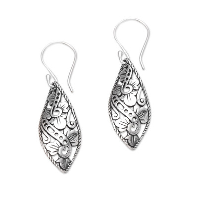 Sterling silver dangle earrings, 'Beautiful Twist' - Openwork Sterling Silver Dangle Earrings from Bali