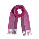 Alpaca blend scarf, 'Perfect Pink' - Hand Woven Striped Alpaca Blend Wrap Scarf from Peru