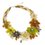 Cultured pearl and carnelian beaded necklace, 'Joyous Camellia' - Cultured pearl and carnelian beaded necklace