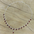 Garnet waterfall necklace, 'Scarlet Droplets' - Artisan Crafted Sterling Silver Waterfall Garnet Necklace