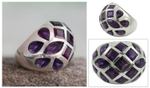 Amethyst domed ring, 'Princess of Jaipur' - Amethyst domed ring