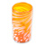 Vasos de vidrio soplado, (juego de 6) - Set de 6 Vasos Naranjas Artesanales Soplados a Mano