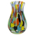 Art glass vase, 'Impressionist Spring' - Hand Blown Multi-Colored Murano Inspired Art Glass Vase