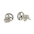 Sterling silver stud earrings, 'Peace Sign' - Sterling Silver Peace Symbol Stud Earrings from Thailand (image 2b) thumbail