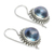 Cultured mabe pearl drop earrings, 'Once in a Blue Moon' - Artisan Crafted Cultured Blue Mabe Pearl Drop Earrings (image 2b) thumbail