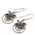 Citrine dangle earrings, 'Golden Lilies' - Citrine and Composite Turquoise Dangle Earrings from India