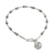 Silver beaded charm bracelet, 'Ringing Delight' - Karen Silver Bell Charm Bracelet Handcrafted in Thailand