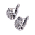 Sterling silver hoop earrings, 'Vintage Garden' - Floral Sterling Silver Hoop Earrings from Thailand