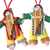 Cotton ornaments, 'Andean Dancers' (set of 6) - Set 6 Handcrafted Folk Art Christmas Ornaments from Peru