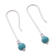 Sterling silver drop earrings, 'Turquoise Path' - Sterling Silver Drop Earrings from Peru