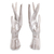 Schmuckhalter aus Holz, (Paar) - Weiße Ringhalterhände, handgeschnitzt aus Holz (Paar)