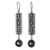Sterling silver dangle earrings, 'Ancient Motifs' - Armenian Oxidized Sterling Silver Dangle Earrings