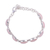 Rose quartz link bracelet, 'Pink Allure' - Rose Quartz and Sterling Silver Link Bracelet from India (image 2d) thumbail