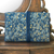 Rayon and silk blend jewellery roll, 'Blue Floral Journey' - Blue Floral Rayon Silk Blend jewellery Roll Thailand