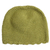 Alpaca blend hat, 'Sweet Blossom' - Floral Crocheted Alpaca Blend Hat in Chartreuse from Peru