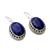 Lapis lazuli dangle earrings, 'Blue Mystique' - Hand Crafted Sterling Silver and Lapis Lazuli Earrings