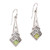 Peridot dangle earrings, 'Bali Gleam' - Peridot and Sterling Silver Dangle Earrings from Indonesia thumbail